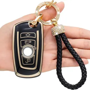 Bmw Keychain Case Soft Tpu Car Key Holder Stylish Keychain for F30 F45 F55 G20 G30 X1 X3 X4 X5 X6 X7 3 Series 5 Series 7 Series 8 Series M5 M6 Gt Series