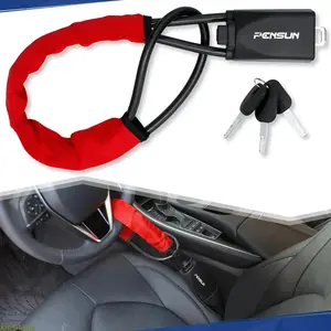 17-inch steering wheel and seatbelt lock: A compact, multi-functional anti-theft device, a universal safety accessory suitable for most vehicles and SUVs.