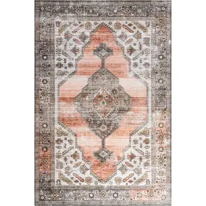 Sia SplashGuard Vintage Southwestern Machine Washable Area Rug
