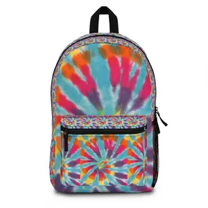 Vibrant Tie-Dye Backpack - Colorful Stylish School Bag, Travel Backpack, Trendy Gift for Students, Festival Essentials, Boho Chic Accessory