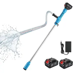 Cordless Stick Transfer Pump for Water/, 2.2" Bottom Inlet, 720GPH, 2x4.0Ah  Inculded, 60-Min Runtime, 32FT  for Garden Basement, Pond, Pool, Boat, RV