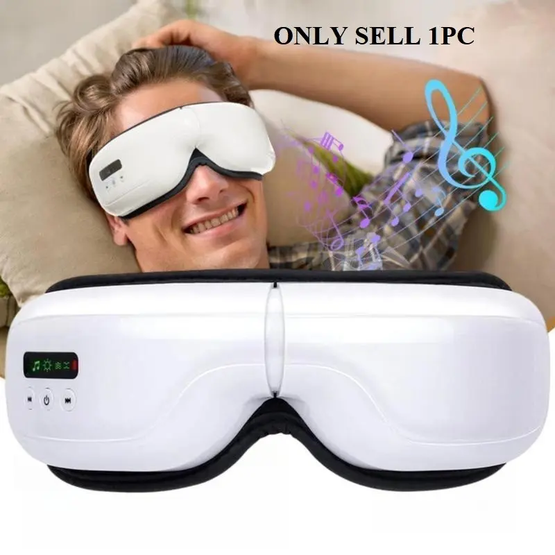Portable Eye Massager with Heating Function, Bluetooth-compatible Music Compatibility, 180° Foldable Design, Relaxing Eye Care Relaxation Aid Gift for Parents Portable Spa