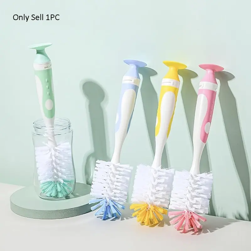 2-In-1 Baby Bottle Brush Set with Nipple Brush & Stand, Durable BPA-Free Material, Easy-To-Clean Design for Safe Feeding Accessories Bottle Washer Brush, Bottle Cleaner Brush, Bottle Cleaning Brush