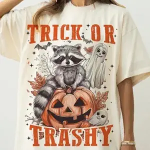 Feral Girl Halloween Shirt - Funny Raccoon T-Shirt for Halloween