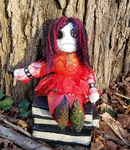 Morgana Witchy Art doll, Gothic art, rag doll, textile art, doll ornament, Gothic Art Doll