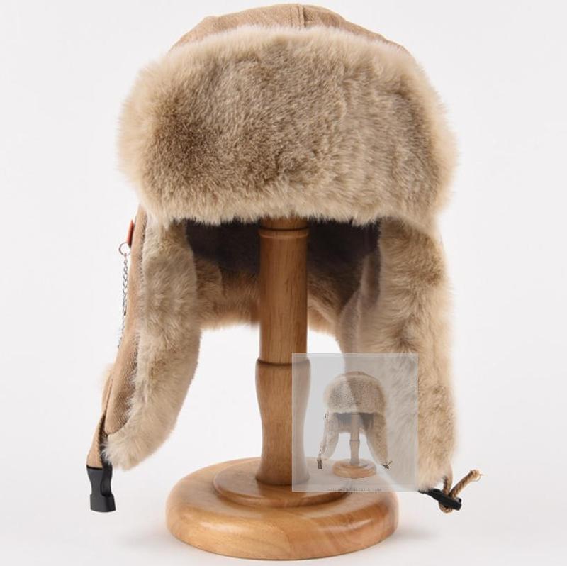 Thickened Lei Feng hat windproof and warm ear protection riding hat plush chain cotton hat fashionable hat