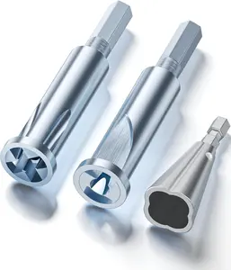 Wire Stripping and Wire Twister Tool for Drill - 3 Way/ 5 Way Wire Stripper and Electrical Wire Twister Tool for Power Drill - 3pcs Wire Nut Twisting and Wire Stripping Bit Tool