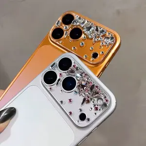 Luxuruy Colorful Sticker Diamond 3D Camera Protector For IPhone 17 Pro Max 17 Pro Shockproof Clear HD Lens Film Full Cover Case