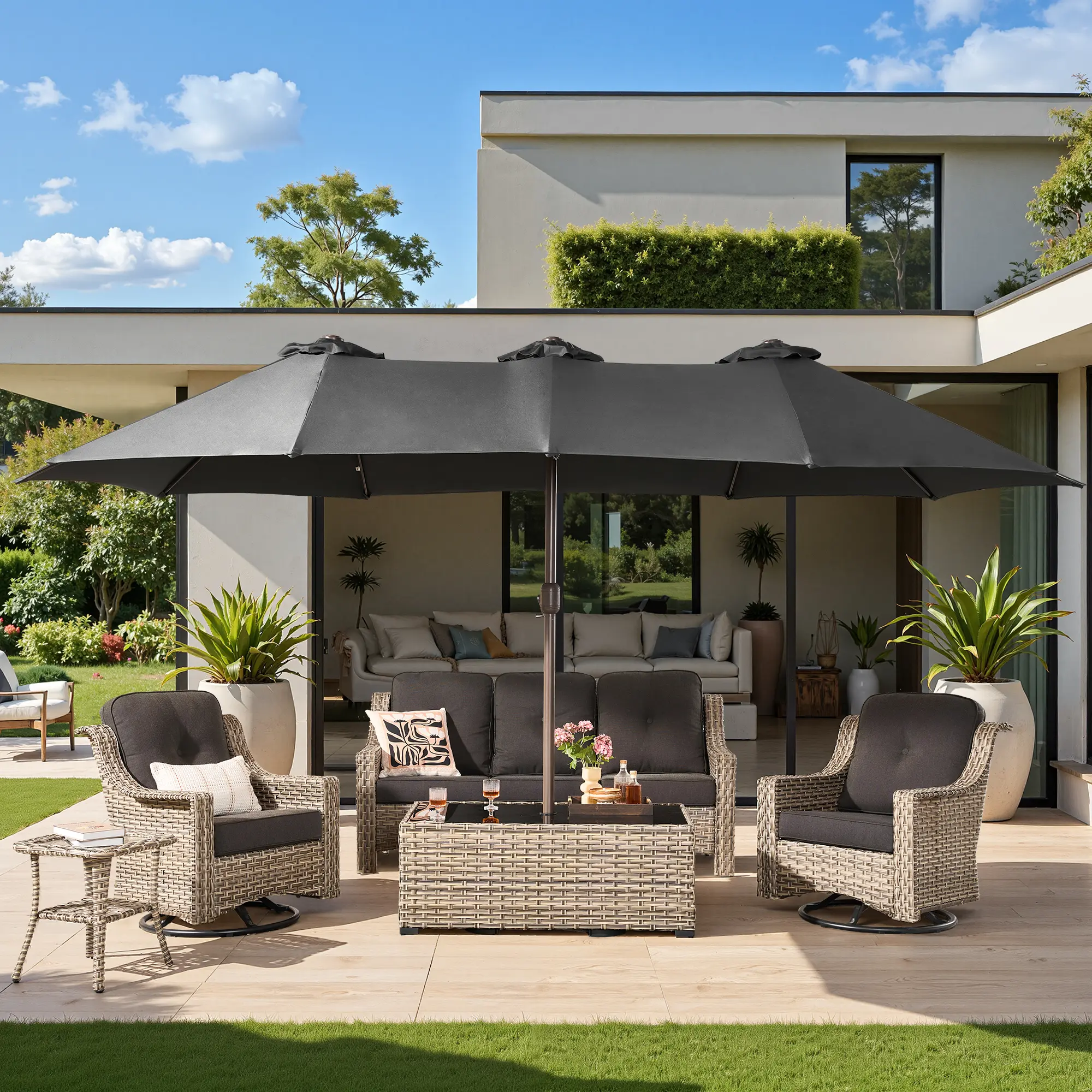 Dark Grey | Regular Umbrella with Base