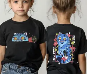 (No Frame) Demon Hunter Tiger Shirt, Merch Kpop Shirt, Hunters Tiger Kid Shirt, Derpy the Tiger And Bird Demon Hunter Tiger Tee, Kpop Demon Hunters Shirt Kid Youth Shirt