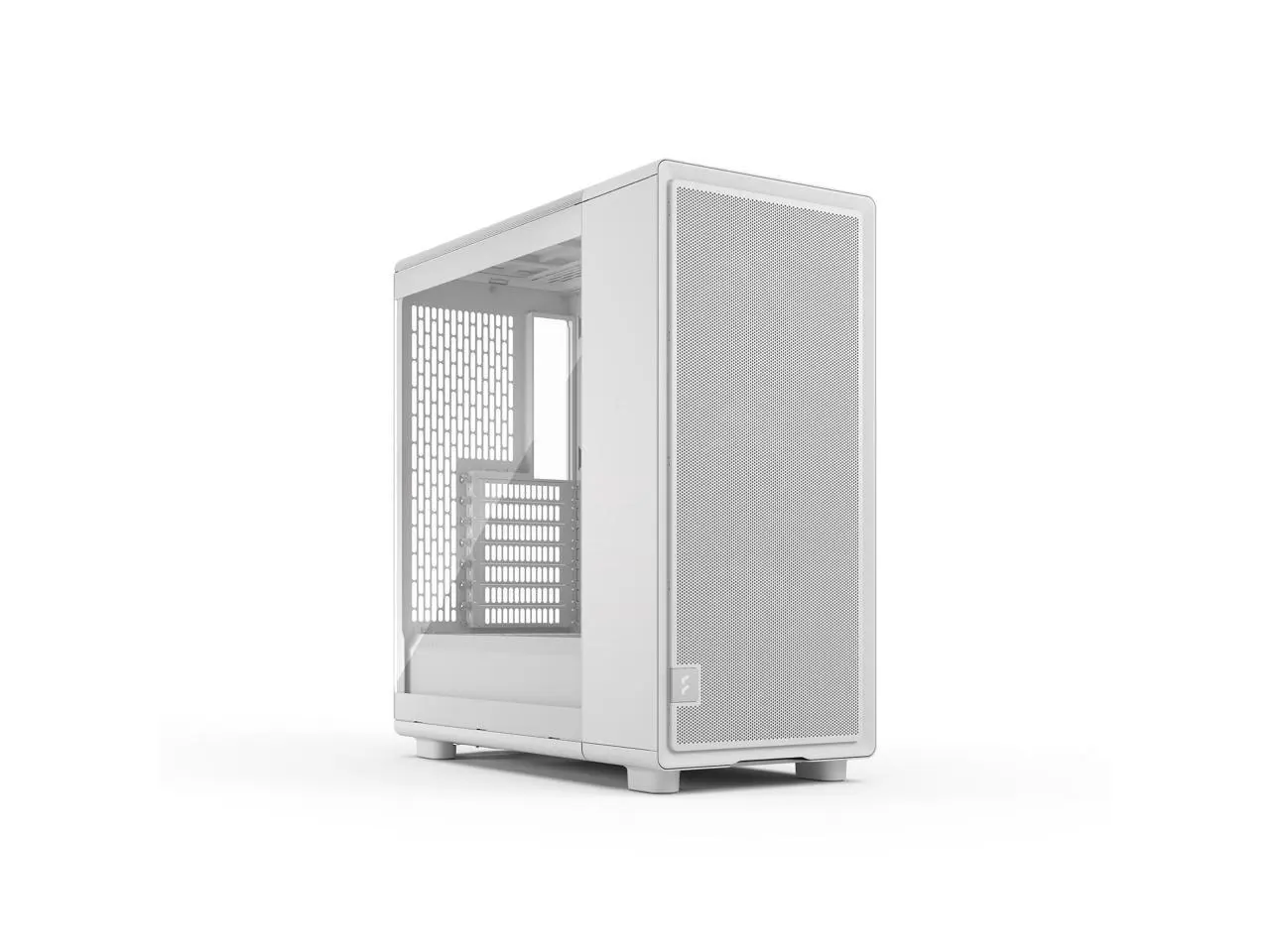 Fractal Design Epoch White - Tempered Glass Clear Tint - High Airflow PC Gaming Case - Mesh Front Panel - Three Momentum 12 Fans Included - Spacious Interior - ATX/mATX/ITX Support