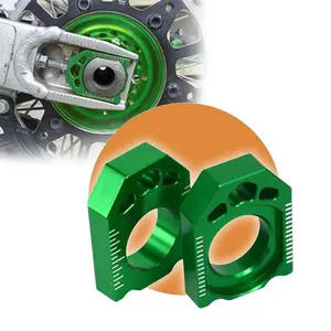 Dirt Bike Rear Axle Block CNC Chain Tensioner Adjuster for Kawasaki KX250F 2004-2016 KX450F 2006-2016 KLX450R 2008-2015 KX125 KX250 2003-2008