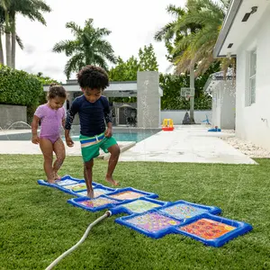 Little Tikes Animal Friends Hopscotch Sprinkler Splash Pad – Outdoor Water Toy for Kids (Ages 3+)