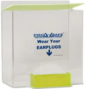 PRO-SAFE Hinged Top & Bottom Tray Box/Tray Style Earplug Dispenser Tabletop or Wall Mount MSCAEP-D