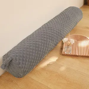 Cervical Neck Pillow Plush Cute Cylinder Roll Round Pillow for Adult Sleeping Support Removable Washable Cover 24IN,Dark Grey