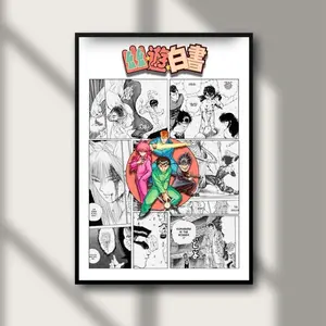 Yu Yu Hakusho Anime Wall Art Vintage 90s Manga Style Anime Poster Anime Room Decor Boys and Girls Anime Gift Ideas Retro Anime Collectibles