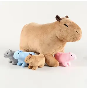 Capybara Plush Toy, 1 Set Cute Capybara Stuffed Animal, Soft & Comfy Plush Toy, Birthday & Holiday Gift for Boys & Girls