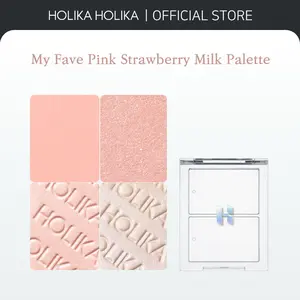 [Holika Holika] My Fave Pink Strawberry Milk Palette — Soft Pink & Cute Shades
