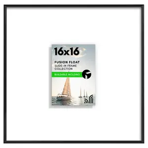 Americanflat Fusion Float Frame | Floating Slide-In | With Mat | Acrylic