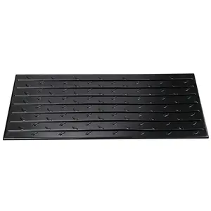 SuperDeal 2.5" Rise Threshold Ramp for Doorways, 4400Lbs Load Capacity Natural Wheelchair Ramp 3 Channels Cord Cover  Door Ramp for Home Driveways Curb Home Steps, 42"L x 24"W x 2.5"H