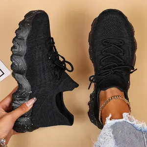 Must-Have Women's Wave Sole Sneakers | Lightweight Knit | Non-Slip | Everyday Fashion