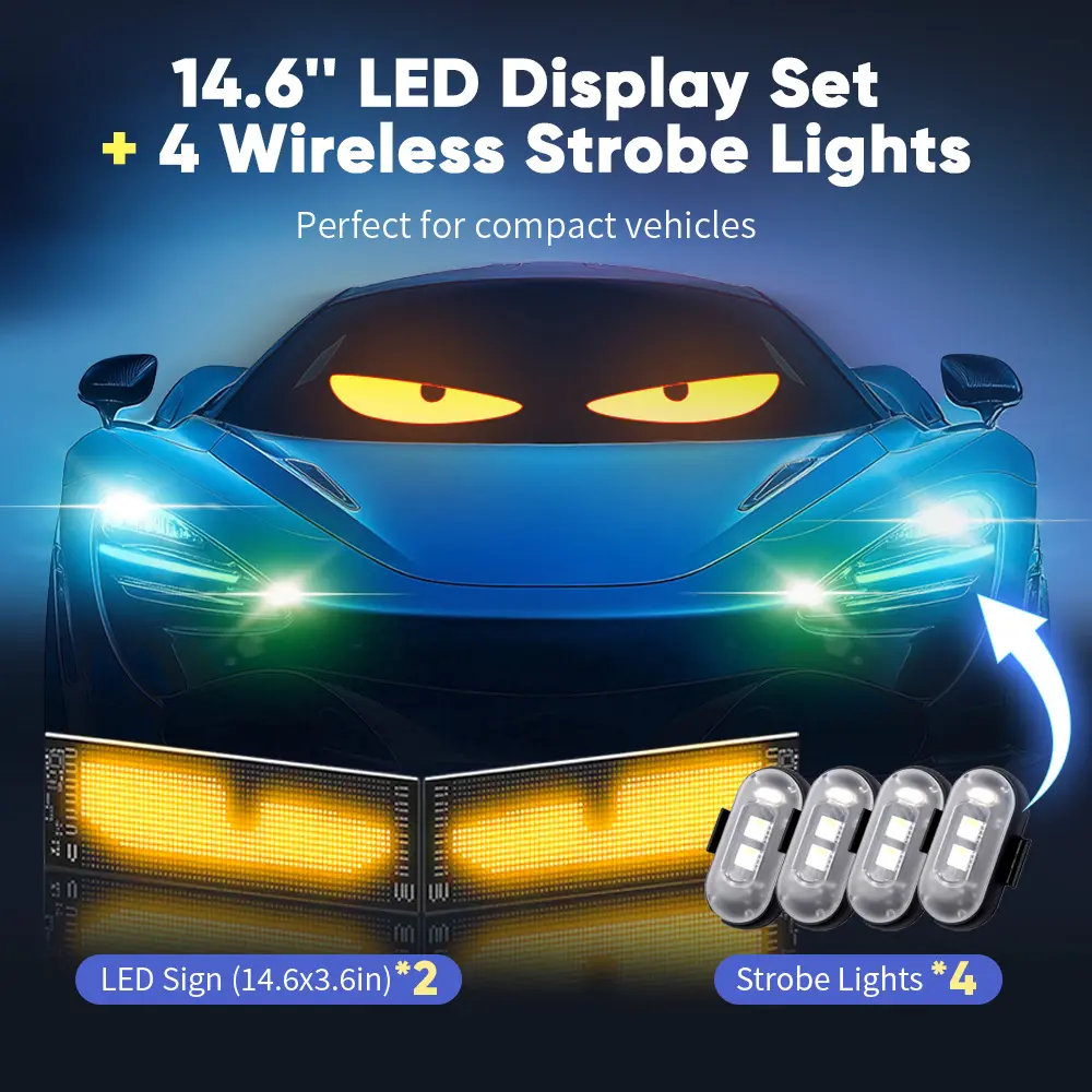 14.6" LED Set + 4 Strobes