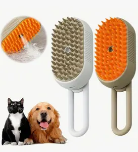 4 in 1 Pet Steam Brush Deshedding Cleaning Massage Cat Dog Grooming