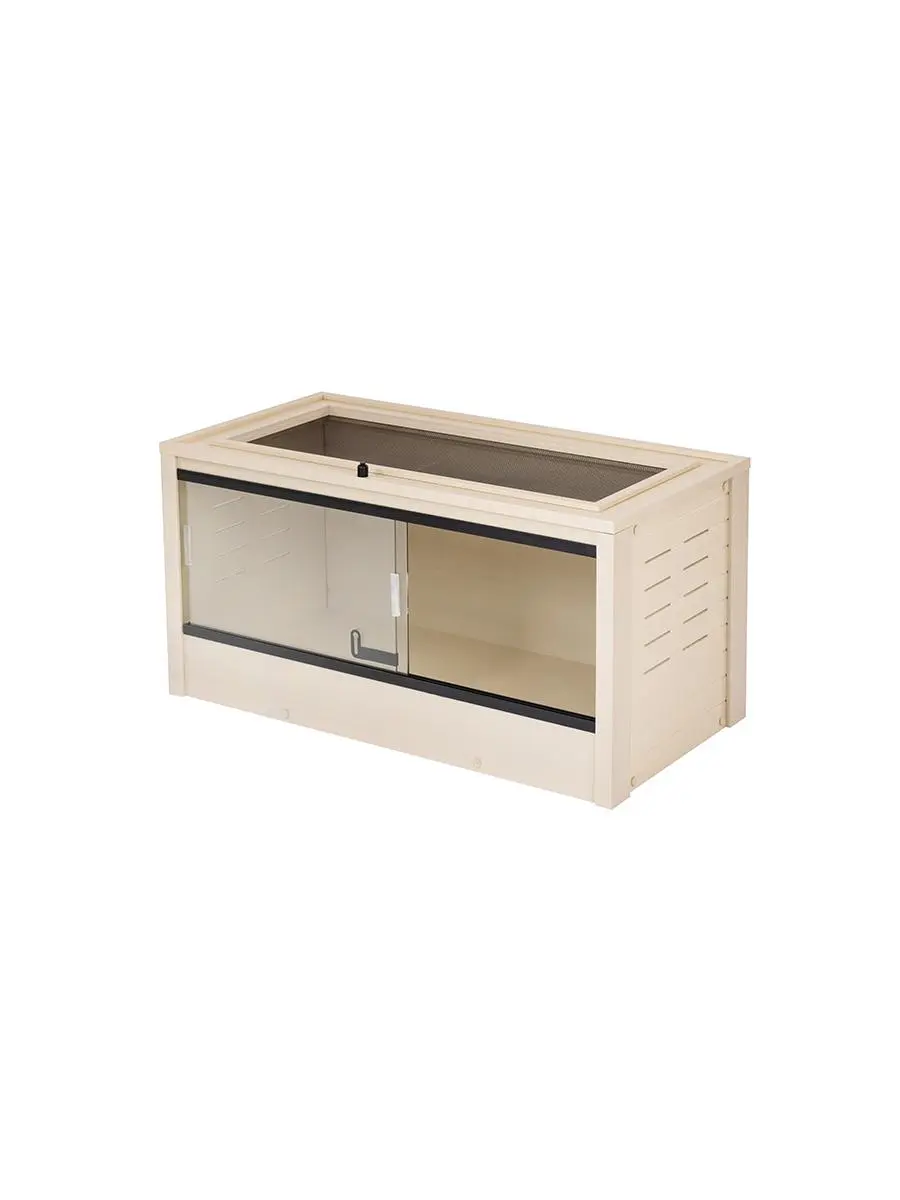 Age Pet EHRML17-00XL 60 in. Mojave Mesh Extra Large Maple Reptile Lounge - Ecoflex Wood, 77.52 lbs, Eco-Conscious, Waterproof, Moisture Resistant, Removable Sliding Doors with Lock, Quick and Easy Assembly, for Small Animals, Odor Control, Uv/Heat Lamp Se