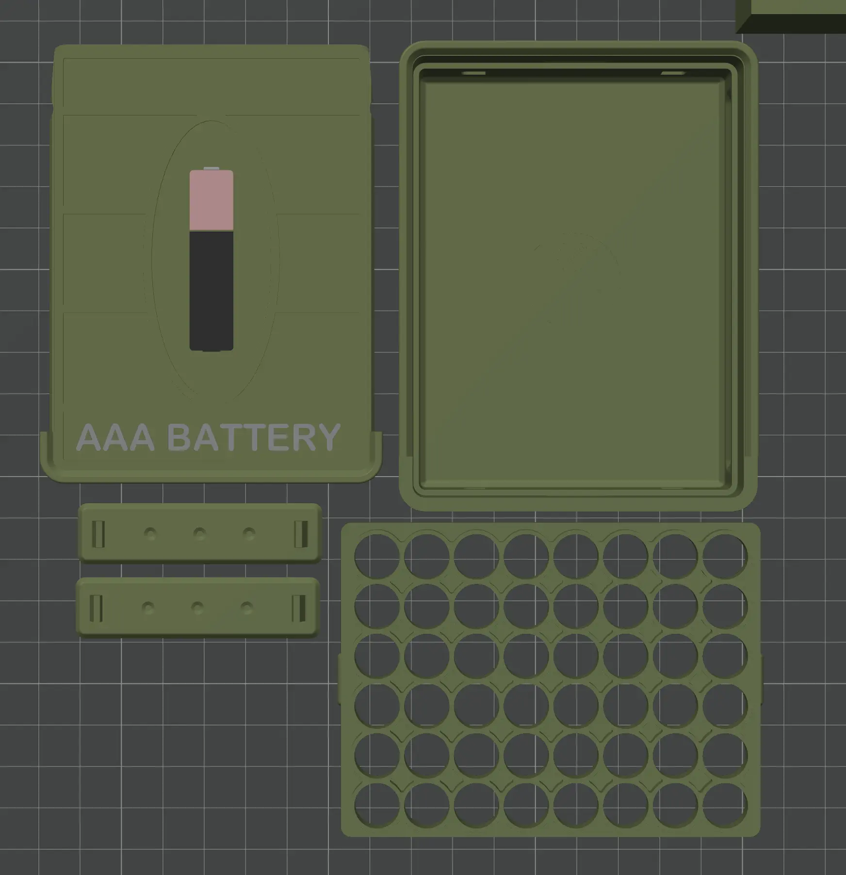 AAA Battery Organizer & Storage Box – 48 Capacity