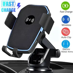 Wireless Car Charger, Auto-Clamping Dashboard Car Mount,10W Fast Charging Air Vent Car Phone Mount Compatible with iPhone 15/14/13/13 Pro/12 Pro Max/12 pro/12/11/10 Series, Samsung Galaxy Series
