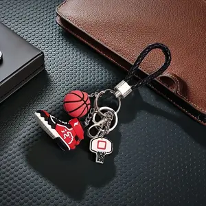 Mini 3D Basketball Shoe Keychain – Sporty Aesthetic Car Keyring & Backpack Charm. Realistic 3D Sneaker Accessory, Perfect for Car Keys, Backpacks, Basketball Fans & Sports Enthusiasts. Keychain For Bags