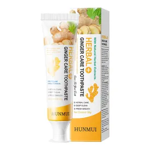 Herbal Ginger Toothpaste, Fluoride-Free, Whitens Teeth, Strengthens Enamel, Fresh Breath, Pearl Powder, Ginger Root Extract, Gentle Gum Care