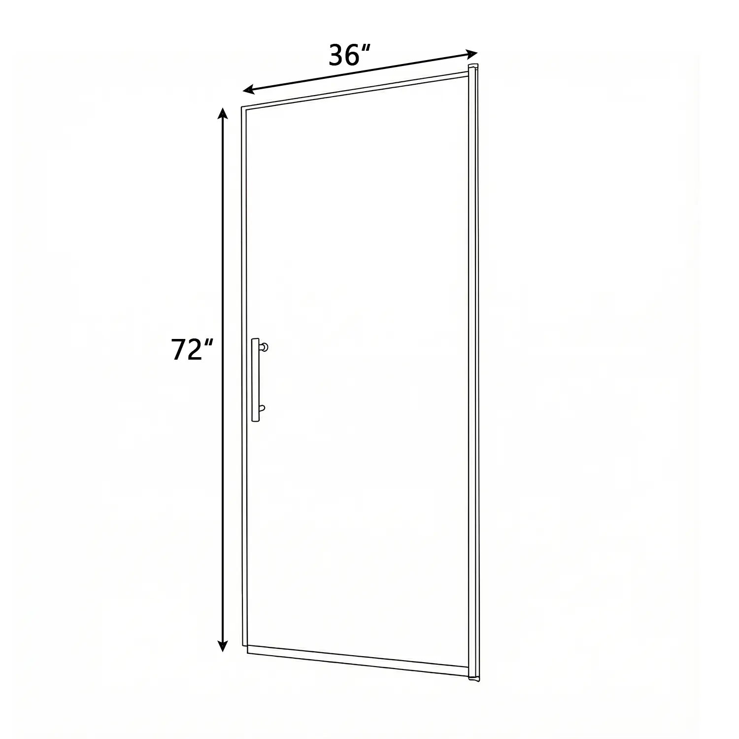 36.in  x 72.in Black