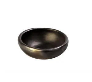 Authentic Chamba Salt Dish, Small All-Natural Black Clay Plate for Salsa, Condiments and More - Handmade in Colombia