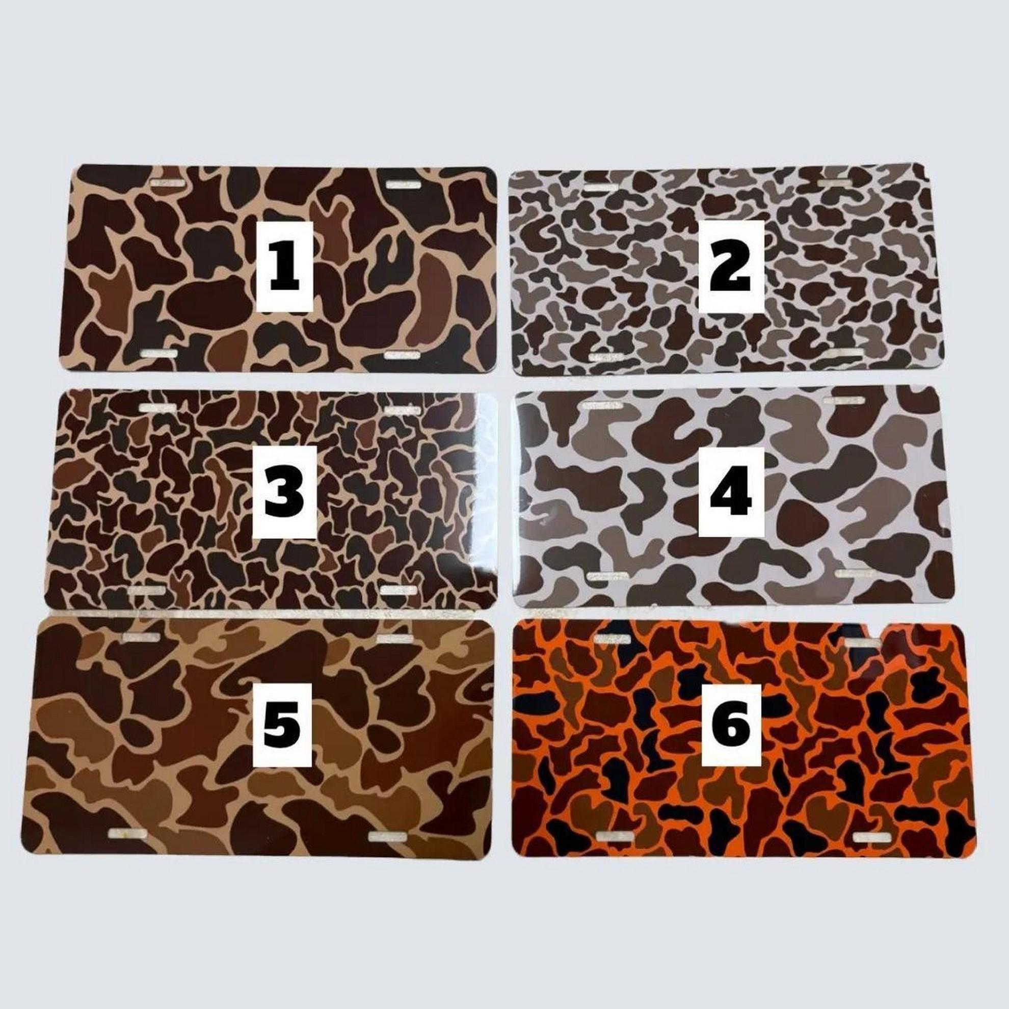 Custom  King Ranch License Plate Camo Leopard Novelty Vanity Tag Aluminum 6x12 Inch Ford Truck