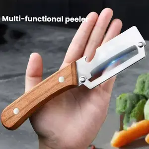 Peeling Knife - Kitchen Multi-Functional Vegetable Peeler with Thickened Design. Ideal for Peeling Sugar Cane, Pumpkin, Fruits and Vegetables. Made of Stainless Steel.