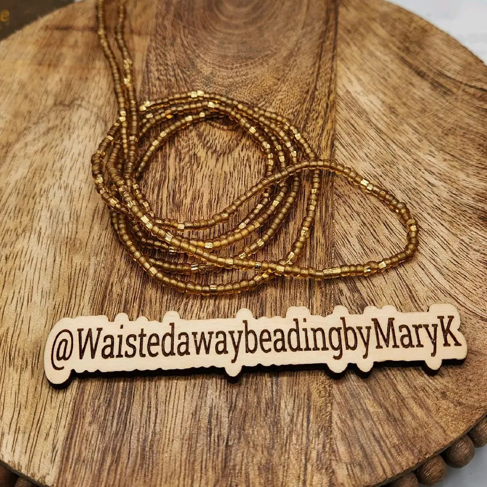 WaistedawaybeadingbyMaryK Golden Traditional Tie One Waistbeads Body Adornment Beaded Accessory for Traditional Wear