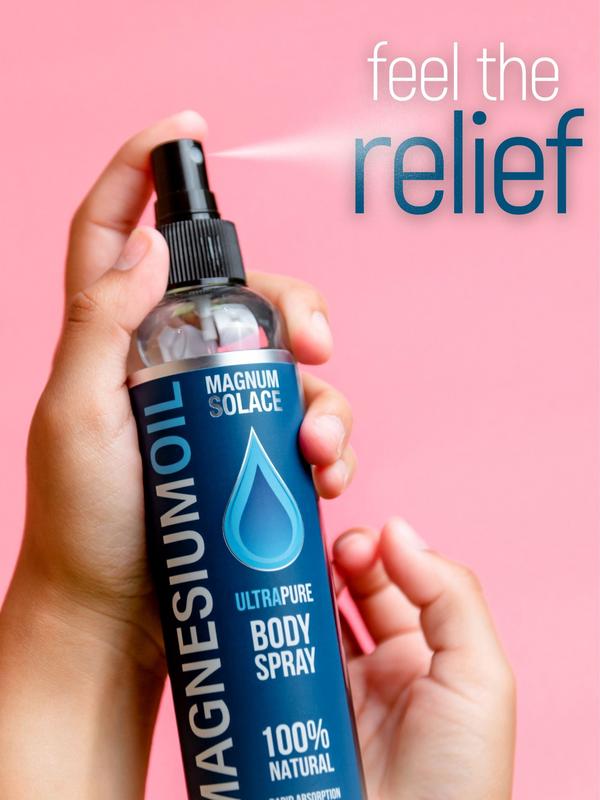 Pure Magnesium Oil Body Spray - Apply to Legs and Feet at Night