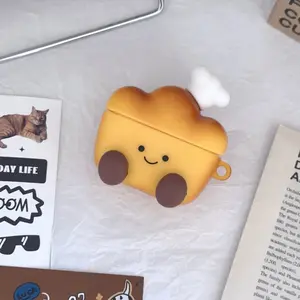 Creative Cartoon Chef Bread Style AirPods Case, Compatible with AirPods 1/2/3/4 and AirPods Pro 2, Wireless Bluetooth-compatible Protection Cover