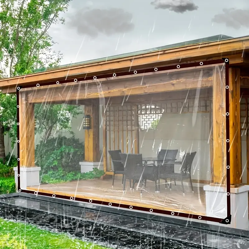 Outdoor Waterproof Tarp Heavy Duty Tarpaulin with Reinforced Grommets UV Resistant Tear Proof All Weather Protection Cover for Camping Backyard Car Boat and Patio Furniture