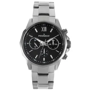 Peugeot Men's 46mm Multi-Function Stainless Steel Bracelet Watch
