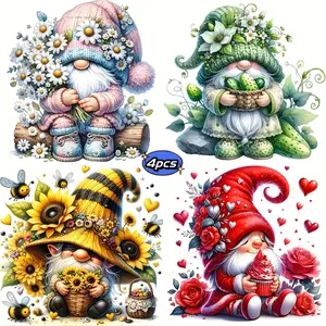 4pcs Dwarf Pattern Diamond Painting Kit, Adult Art Craft Set, Frameless DIY 5D Diamond Art, Full Drill Round Diamond Home Decor