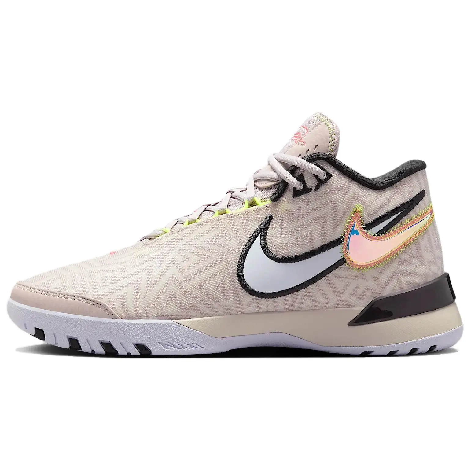 Nike LeBron Nxxt Genisus Anti Slip Wear Resistant Mid Top Basketball Shoes Men's Khaki Durable Non-slip HF0711-005