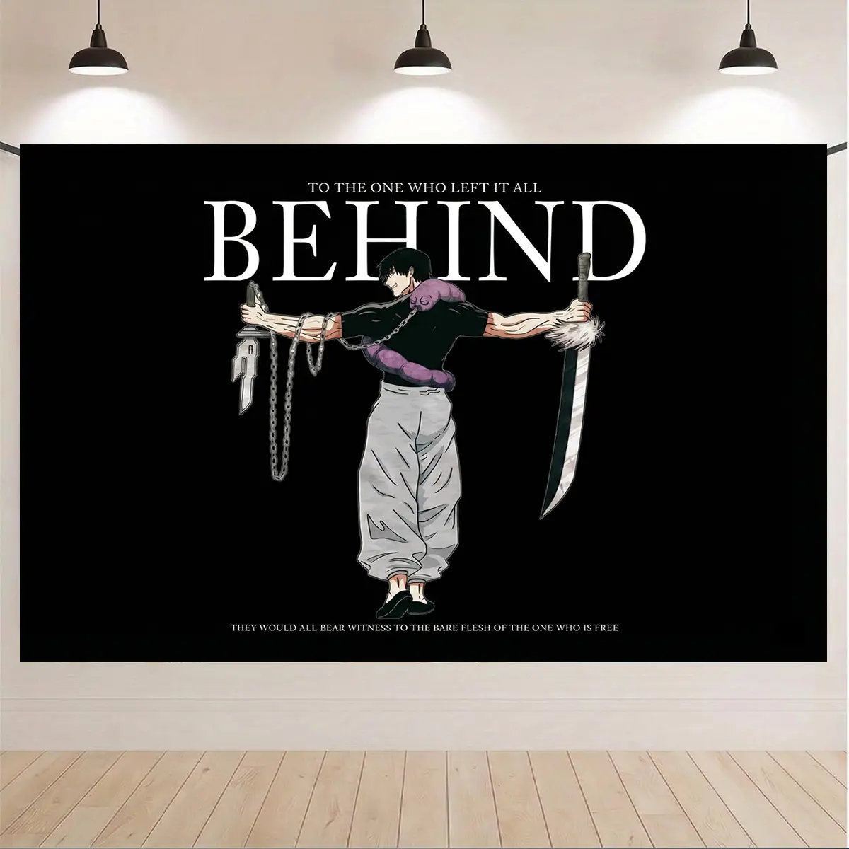 "To The One Who Left It All Behind" Toji Tapestry – Jujutsu Kaisen Sorcerer Killer Wall Art, Polyester Fabric Decor