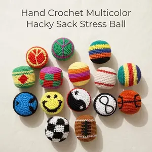 Hand Stitched Hacky Sack Footbag Crochet Pattern, 90s Retro Nostalgia Outdoor Game Gift, Guatemalan Juggling Ball Amigurumi (PDF)