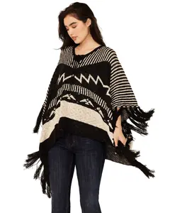 Idyllwind Women's Women'S Eatons Thunderbird Poncho Sweater - Iwfa24sl64-Blk