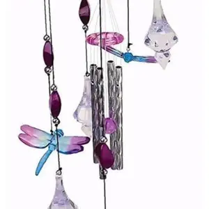 The House of Awareness Colorful Cascading Wind Chimes - Hanging Decor with Aluminum Wind Chimes & Acrylic Beads for Home Garden Office Decor
