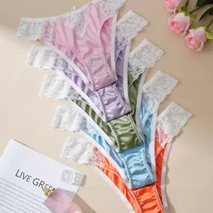 Women's Satin Lace Panties (5 Pieces) - Underwear for Ladies - Womenswear