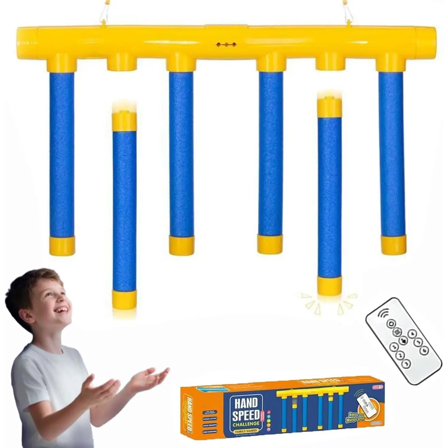 Reflex Catch Drop Sticks Game - Remote Control, ABS Plastic for Exceptional Durability, Comfortable Grip, Easy Assembly Accessories, Smooth Edges, Reaction & Hand Speed Challenge, All Ages Family Party Supply