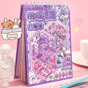 Micro Scene Combination Book Set, Unique Scene Stickers, Unique Creative Storytelling Tool for Imaginative Play, Ideal for Children's Learning and Development